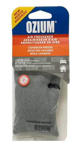 Ozium Scented Sachet Car Air Fresheners and Odor Eliminator for Car, Home Closets, Shoes, and Suitcases, Caribbean Breeze