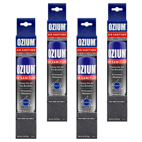 Ozium Air Sanitizer 3.5 oz Spray, That New Car Smell (4-PACK)