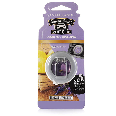 Yankee Candles Car Freshener Smart-Scent Vent Clips, Lemon Lavender