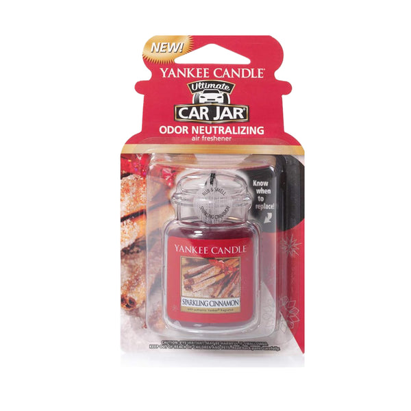 Yankee Candle Ultimate Sparkling Cinnamon Jar Candle: Premium Yankee Candle Car Freshener and Exquisite Candle Jar for Ultimate Fragrance Bliss