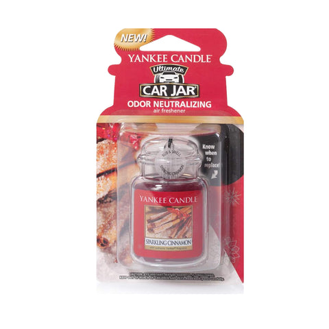 Yankee Candle Ultimate Sparkling Cinnamon Jar Candle: Premium Yankee Candle Car Freshener and Exquisite Candle Jar for Ultimate Fragrance Bliss