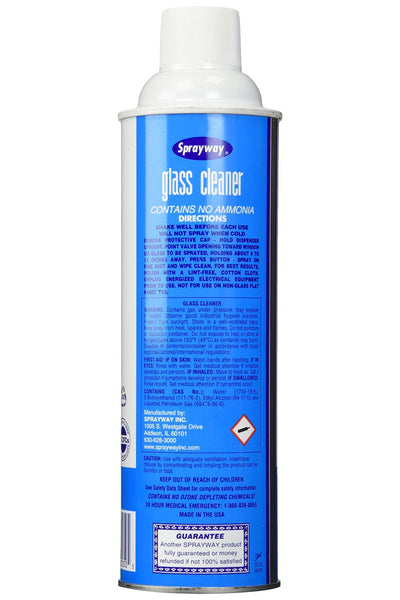 Sprayway Glass Cleaner Spray Ammonia Free Aerosol  for Reflectors Mirrors Desktops Glass etc 19oz