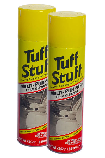 Tuff Stuff Multi-Purpose Foam Car & Home Cleaner Aerosol Deep Cleaning Foam Action 22oz (Pack of 2)