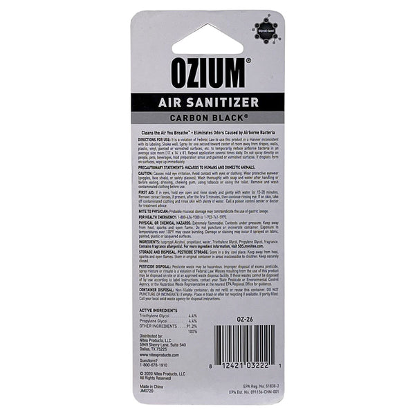 Ozium Air Sanitizer 0.8 oz Spray, Carbon Black Scent (1-Piece)