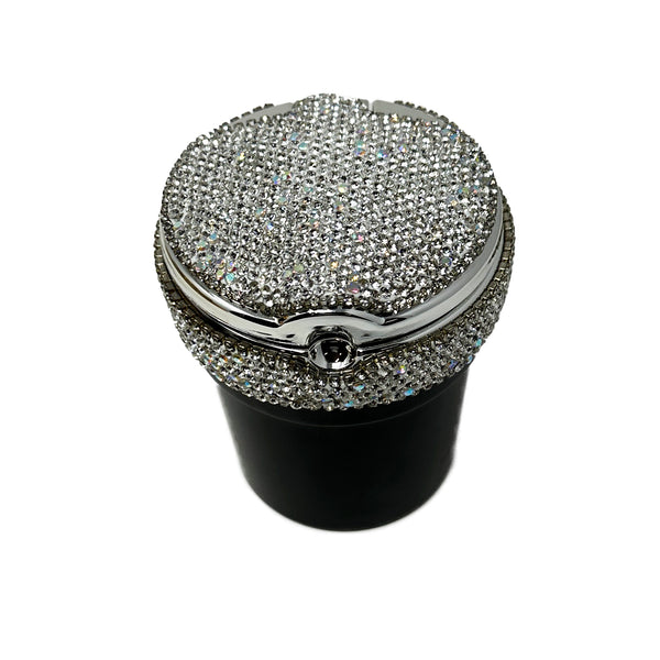TrexNYC Car Ashtray Exclusive Bling with Blue LED Light and Portable Ashtray Design - Ideal for Car, Home, and Office.