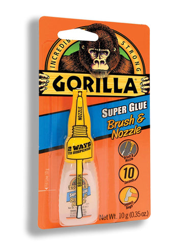 Gorilla Super Glue, Brush & Nozzle 0.35 oz