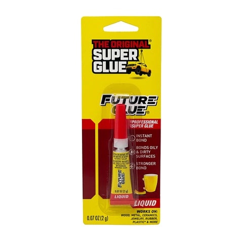 Super Glue: Original Future Glue, 0.07 OZ - Heavy Duty, Strong Glue for Plastic, Wood, Rubber, Ceramic Repair, and More