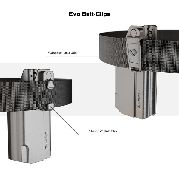 Orpaz EVO G17 Light Bearing Modular Holster Compatible with Ambidextrous Glock 17 Holster with Light, Dual-carry Holster Provides Multiple Options to Suit your Needs - IWB or OWB