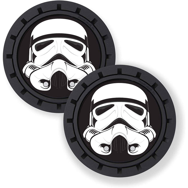 Plasticolor Star Wars Stormtrooper Car Coaster, 2x Cupholder Coasters