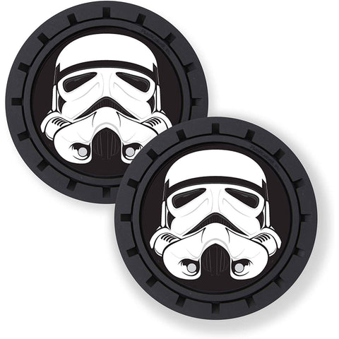 Plasticolor Star Wars Stormtrooper Car Coaster, 2x Cupholder Coasters