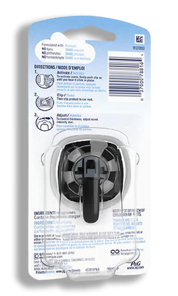 Febreze Car Vent Clip Air Freshener, Odor Eliminator for Strong Odors, Up to 30 Days Freshness, Old Spice