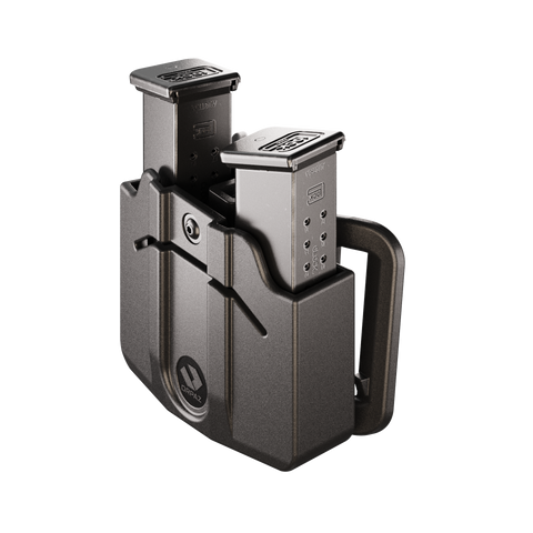 Orpaz Pistol Mag Pouch, Magazine Holster for 0.40, 9mm Magazine Holder, Double Magazine, Belt Loop, Single Stack Polymer