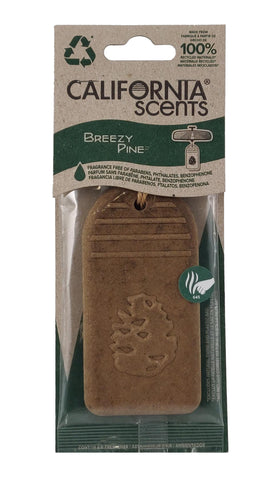 California Scents Breezy Pine Hanging 3D Paper: Natural, Environmentally Friendly Car Freshener with Recycled Materials and Strong Odor Eliminator for Automotive Air Freshening