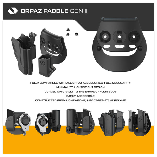 Orpaz Pepper Spray Holster, MK3 Pepper Spray Holster, OC Spray Holder, for DS Polymer Mags, 9mm Mag Pouch Combo