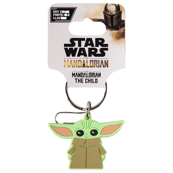 Plasticolor Star Wars Keychain - The Child Mandalorian Rubber Key Ring for Fans