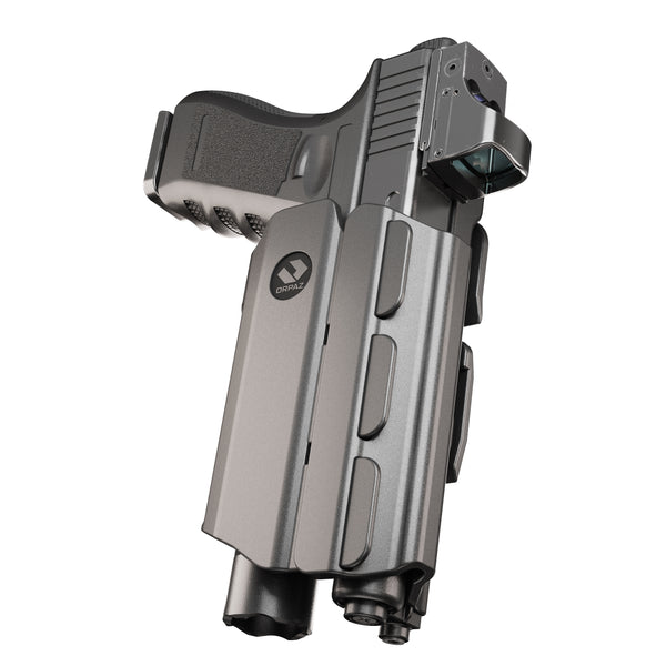 Orpaz Light Bearing Holster Compatible with Canik TP9 Holster with Light/Laser/Sight/Optics (Medium Pistol Lights, MOLLE Attachment)