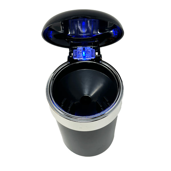 TrexNYC Car Ashtray with Blue LED Light and Portable Ashtray Design - Ideal for Car, Home, and Office