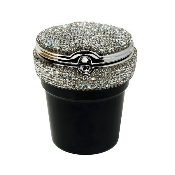 TrexNYC Car Ashtray Exclusive Bling with Blue LED Light and Portable Ashtray Design - Ideal for Car, Home, and Office.