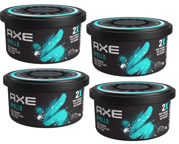 AXE Apollo Fiber Can: Odor Eliminator for Strong Odor - Long Lasting Fragrance & Effective Car Air Fresheners - Automotive Essential, 4 Packs