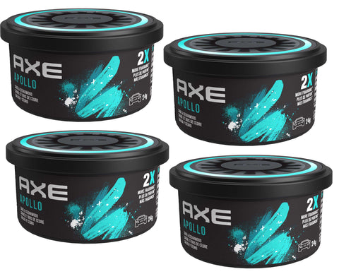 AXE Apollo Fiber Can: Odor Eliminator for Strong Odor - Long Lasting Fragrance & Effective Car Air Fresheners - Automotive Essential, 4 Packs