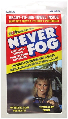 Blue Magic Anti-Fog Shield Towel Prevent Fog on Mirrors & Glass Non-freeze Formula Ready to use Wipe