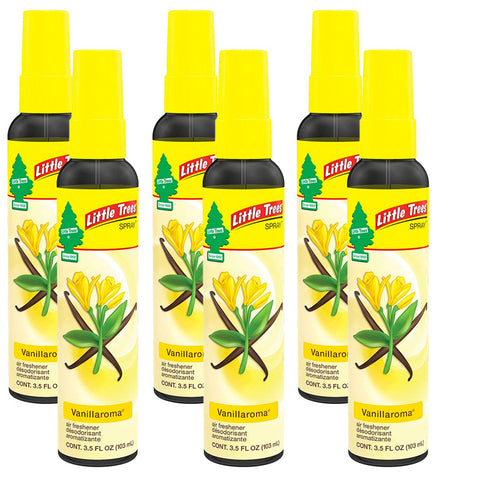 Little Trees Spray Car Air Freshener 6-PACK (Vanillaroma)