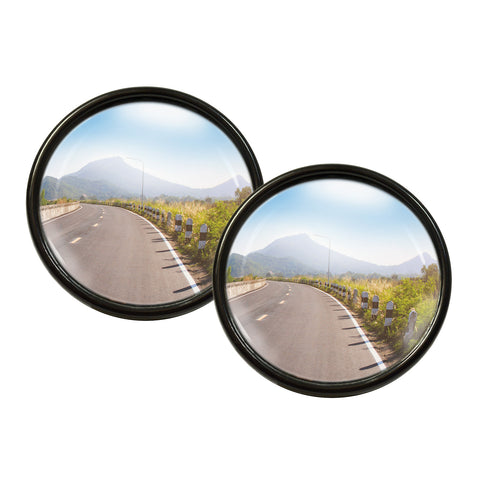 TrexNYC Blind Spot Mirror - Convex Mirror  for Larger Side View, Enhanced Safety with Side Mirror Blindspot and Ideal Side View Mirror Blind Spot Solution, 2 Packs
