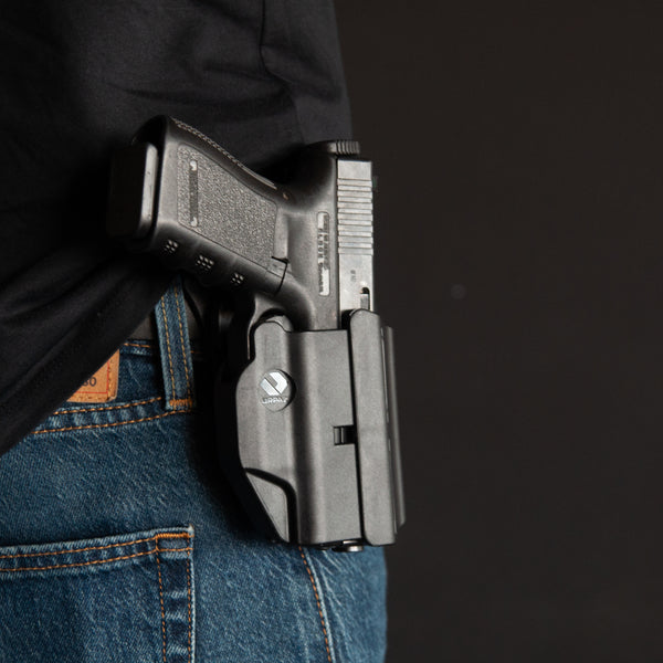 Orpaz Gun Holster Sights and Optics Compatible OWB Pistol Holster (with 9mm/.40 Magazine Pouch for Metal Mags)