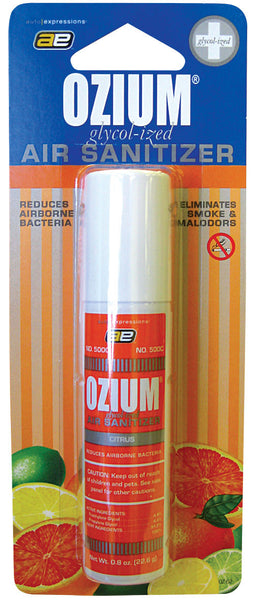 Ozium Cigarette Smoke Air Sanitizer Eliminates Smoke Smell, Aerosol Spray, Citrus Scent 0.8oz