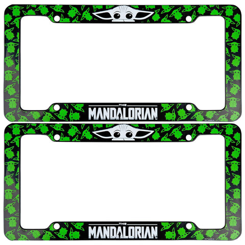 Chroma Mandalorian License Plate Frames: Plastic Car License Plate Covers & Frames, 2-Packs