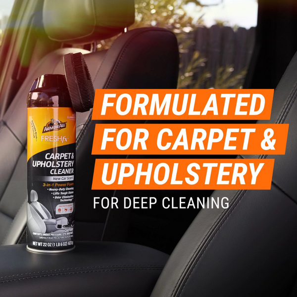 Carpet and Upholstery Cleaner Spray by Armor All, Car Upholstery Cleaner for Tough Stains, Carpet & Mats Cleaner, 22 Fl Oz