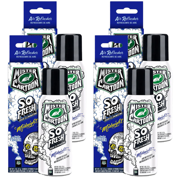 Turtle Wax FOGGER Midnight 2 oz: Ultimate Car Fogger and Smoke Odor Eliminator – Long-Lasting Scent Car Air Freshener, 4 Packs