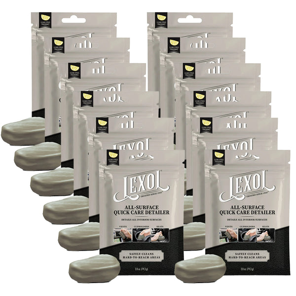 Lexol GEL Quick Care Detailer, 2.8 OZ - Premium Car Detailing Kit with Cleaning Gel, Car Putty for Cleaning - Comprehensive Car Cleaning Kit for a Gleaming Finish, 12 Packs