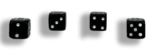 TrexNYC Tire Valve Caps, Universal Stem Covers for Cars, SUVs, Bike, Trucks, Motorcycles, Heavy-Duty and Easy-Grip Use, 4 Pieces, Black Dice