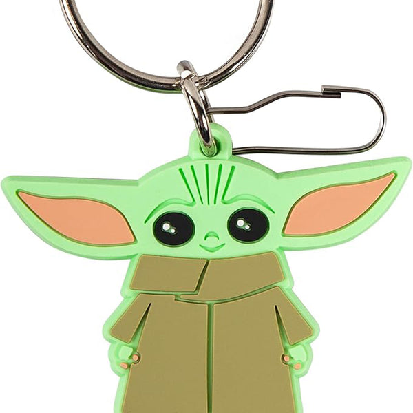 Plasticolor Star Wars Keychain - The Child Mandalorian Rubber Key Ring for Fans