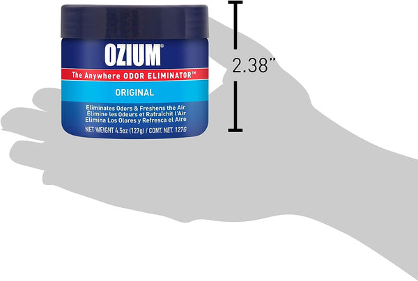 Ozium Cigar Odor Eliminating Gel Eliminates Smoke Smell at Auto & Home, Original 4.5oz (Pack of 4)