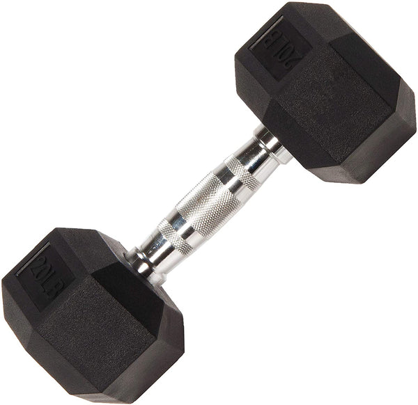 Gymnastics Power Hex Dumbbells Exercise & Fitness Weights Dumbbell for Women & Men (20 lb, Single)