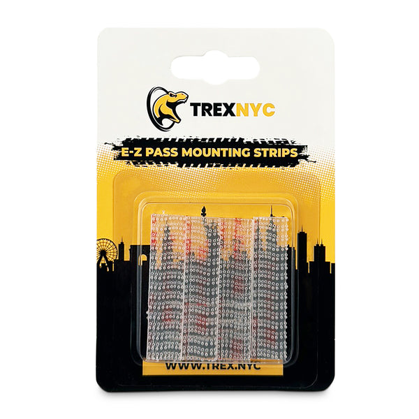 TrexNYC EZ Pass Mounting Strips, Heavy-Duty EZPass/IPass/Toll Pass Mounting Strips, Peel and Stick Adhesive Strips Dual Lock Tape