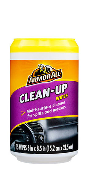 Armor All Automotive Clean-up Wipes Removes Stains from Plastic Surface 15 Disposable Wipes Mini Pack
