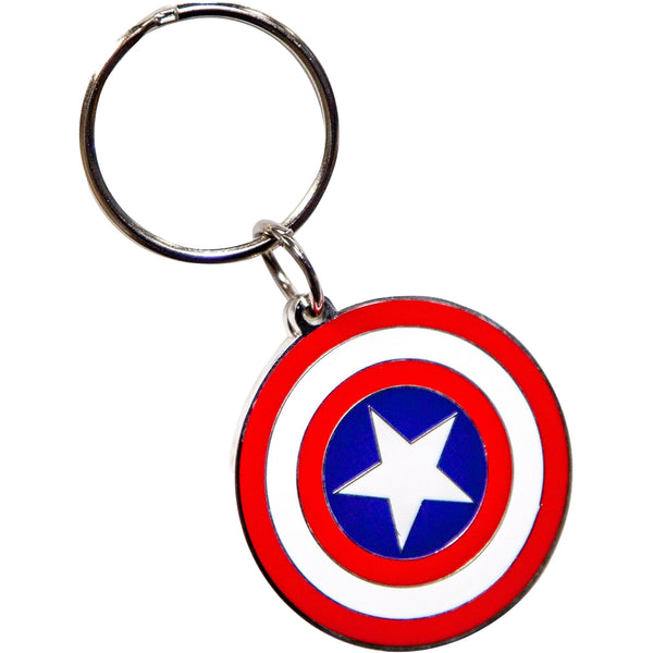 Plasticolor Keychain, Marvel Captain America Logo - Marvel Keychain for Car Keys, and More