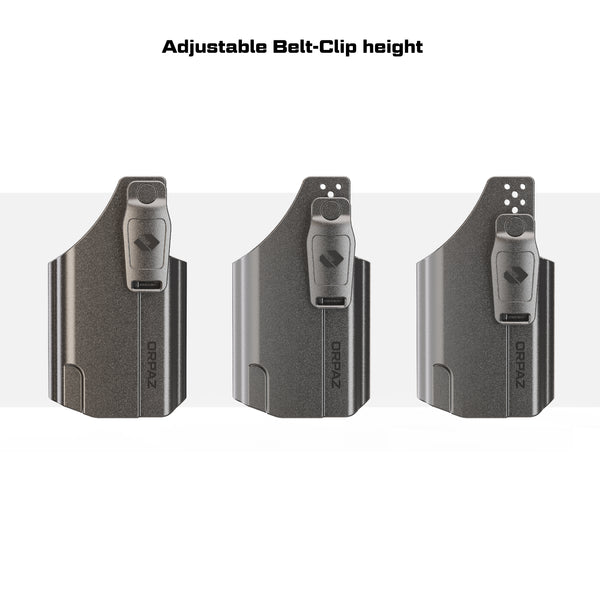 Orpaz EVO G19 Light Bearing Modular Holster Compatible with Ambidextrous Glock 19 Holster with Light, Dual-carry Holster Provides Multiple Options to Suit your Needs - IWB or OWB