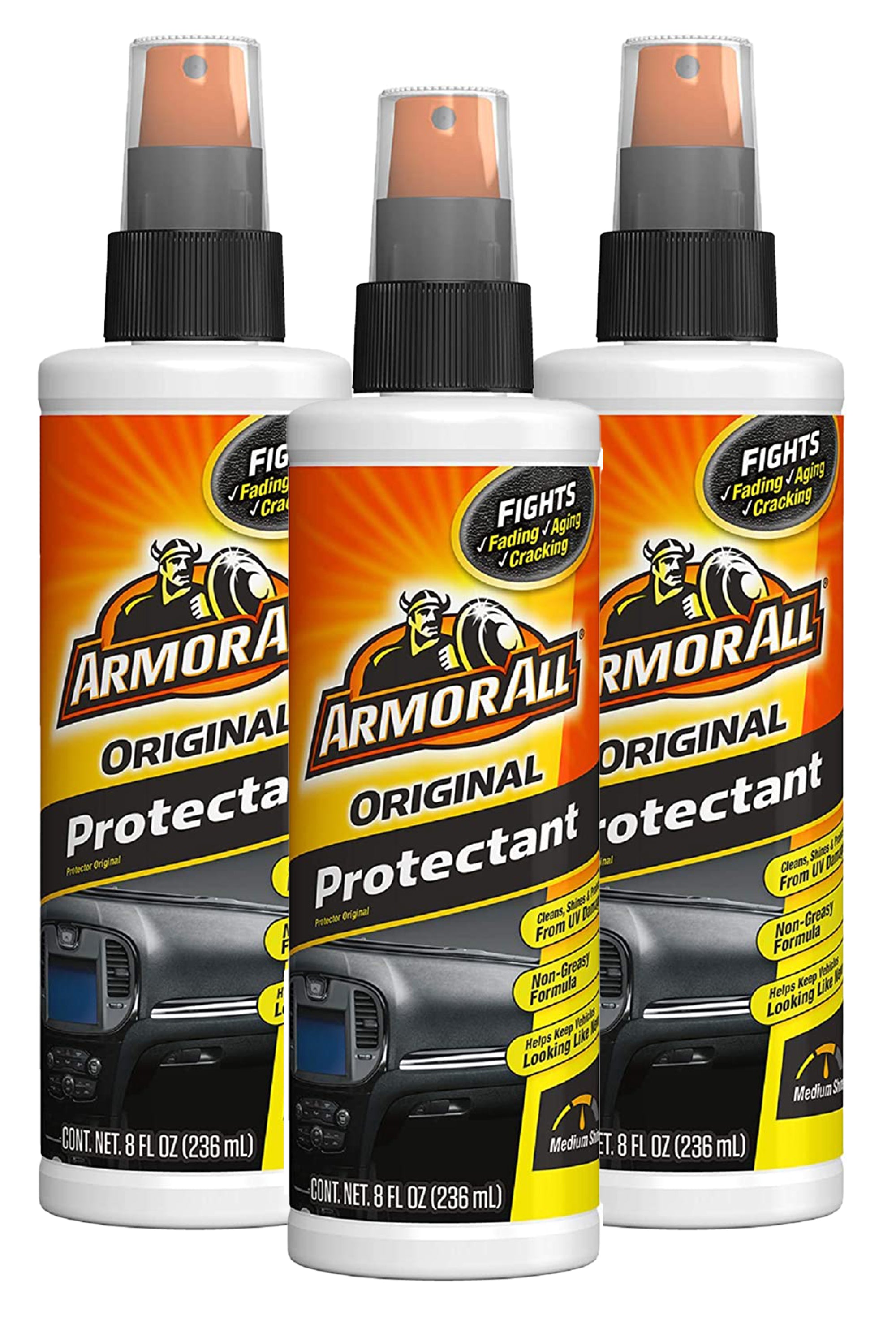 Original Protectant Spray by Armor All, Car Interior Cleaner with UV  Protection to Fight Cracking & Fading, 8 Oz, 3 Packs