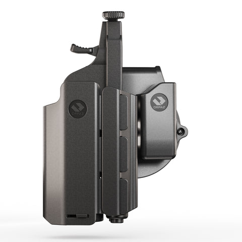 Orpaz Light Bearing Holster Compatible with S&W M&P 2.0 9mm Holster with Light/Laser/Sight/Optics (Large Pistol Lights, Paddle & 9mm Magazine Holder)