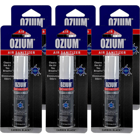 Ozium Air Sanitizer 0.8 oz Spray, Carbon Black Scent (6-Pack)