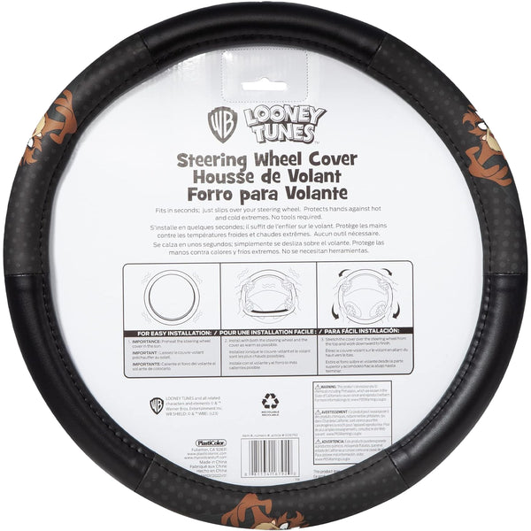 Taz Tornado Car Steering Wheel Cover - Durable and Comfortable Car Wheel Cover with Taz Tornado - A Fun and Functional Addition to Your Vehicle's Interior!