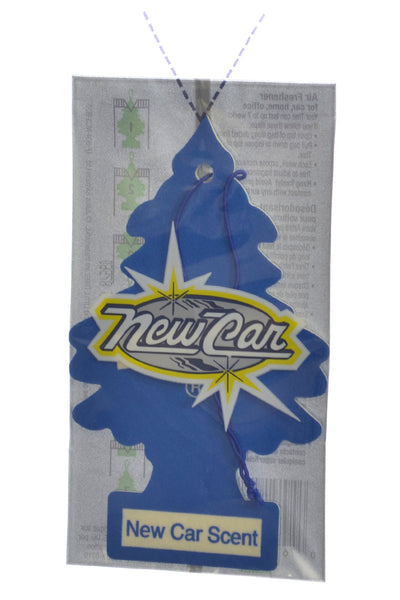 Little Trees Cardboard Hanging Car, Home & Office Air Freshener, New Car (Pack of 24)