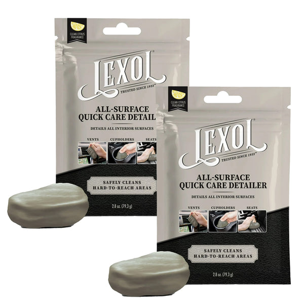 Lexol GEL Quick Care Detailer, 2.8 OZ - Premium Car Detailing Kit with Cleaning Gel, Car Putty for Cleaning - Comprehensive Car Cleaning Kit for a Gleaming Finish, 2 Packs