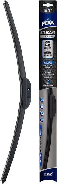 PEAK Silicone Platinum 21" Front Windshield Wiper Blade, Replacement Windshield Wiper Blade with Universal Connector, Pack of 1