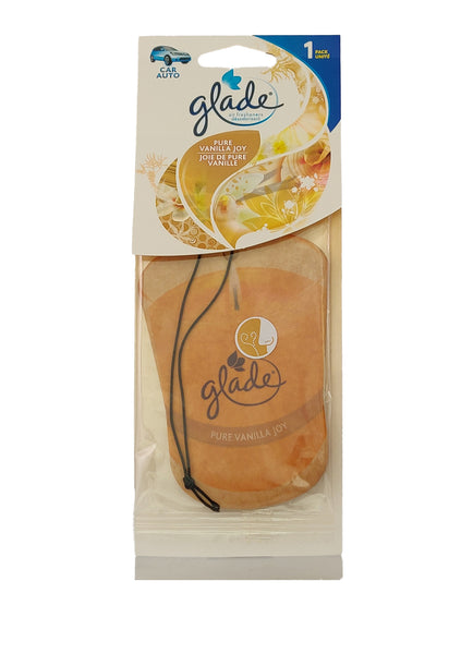 Glade Paper Candle Hanging Car and Home Air Freshener, Pure Vanilla Joy Scent