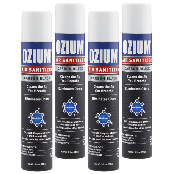 Ozium Air Sanitizer 3.5 oz. Ozium Spray, Carbon Black (4-PACK)